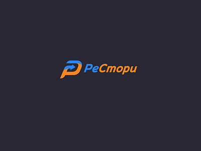 Рестори blue brand identity branding design graphic logo orange solution white