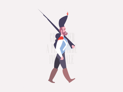 Grenadier a Pied @walking man soldier