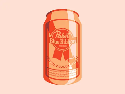 Pabst Blue Ribbon alcohol beer illustration pabst pabst blue ribbon