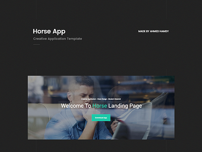 Horse App - Application HTML5 Template conference ebook envato events gym landing law themeforest travel web