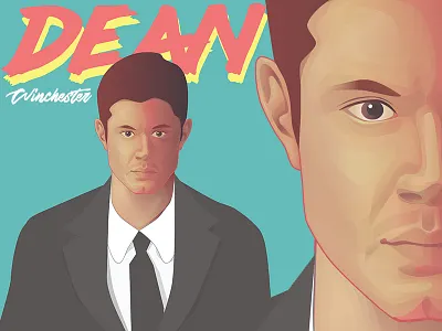 Dean Winchester dean winchester fan art portrait supernatural vector