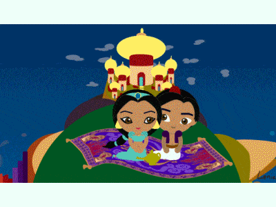 Aladdin gif motion design princess