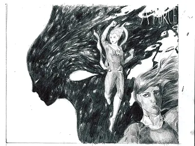 Comic Book Cover Sketches, A Force black and white captain marvel comics design graphic design graphite illustration marvel she hulk shehulk singularity sketch