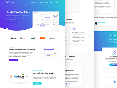 Landing Page clean gradient landing page ui website