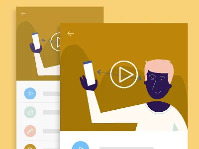 Smart Eye Protector android app awarded illustration material design mobile mockup ux video