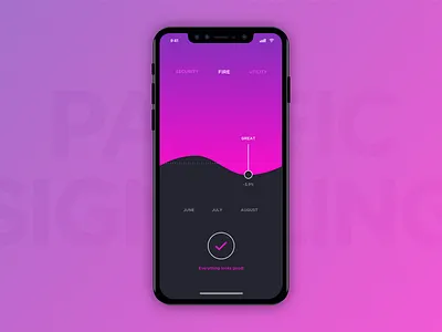 Utility Monitoring App on iPhone X app design graph interaction ux iphone x layout monitor navigation signal ui utility