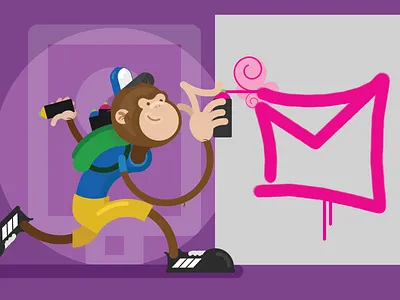 Criminalist George 2d character flat illustration mailchimp