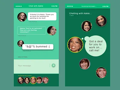 #013 100day Ui 100daychallenge adele beyonce chat app oprah