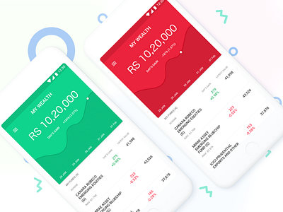 Money Control - My Wealth App app design finance money ui ux