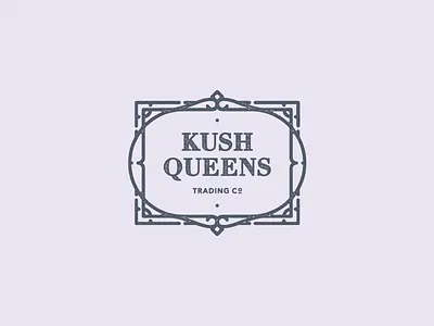 Badge concept badge illustration kush letterpress linework logo monoline queen roughened trading