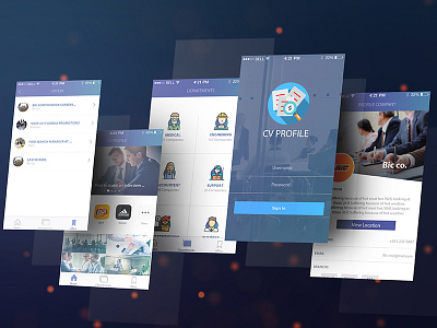 Cv Profile | UI/UX application ios mobile ui ux