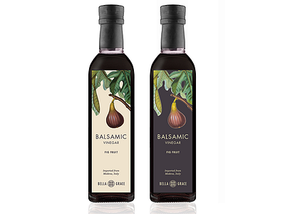 Balsamic Vinegar Label Alt botanical fig label packaging