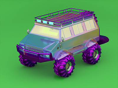 Toy truck 3d max plastic rendering shiny toy truck vray