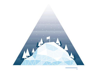 Iceberg color geometric iceberg illustration study