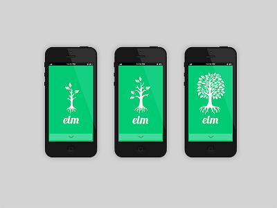 Elm Tree Growth app icon mobile design ui design