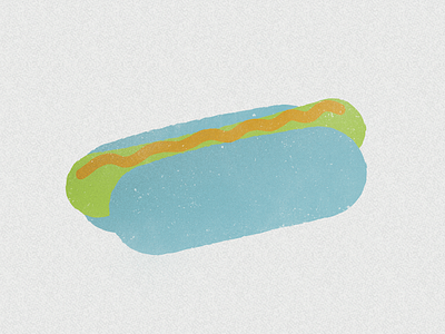 90's Hot Dog drawing food illustration