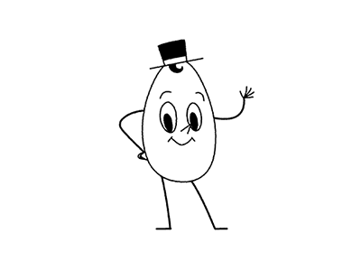 Strange fella animation black white cartoon character design cool illustration stranger