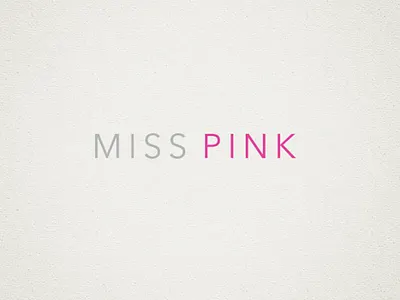 Miss Pink Logo Variation branding identity logo