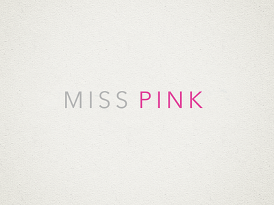 Miss Pink Logo Variation branding identity logo