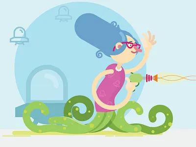 Tourist 2d character flat illustration