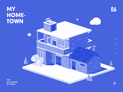 Hometown hometown house isometric