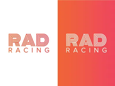 RAD Racing Logo 2 geometric gradient logo race racing rad