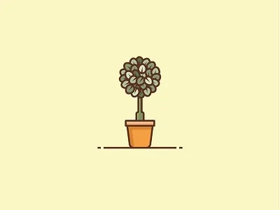 my little plant cute icon illustration leaf logo plant