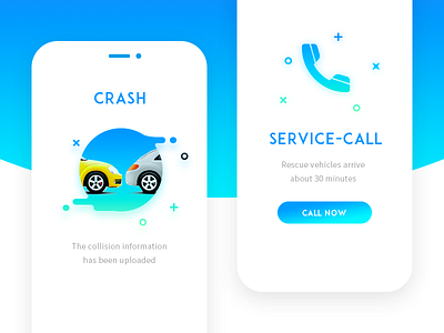 Car Accident accident call car iphone ui