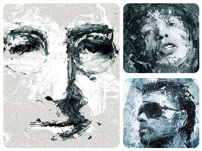 Pallette Knife Digipaint Portrait beatless digital jagger john knife lennon mick paint pallette portrait rolling stone
