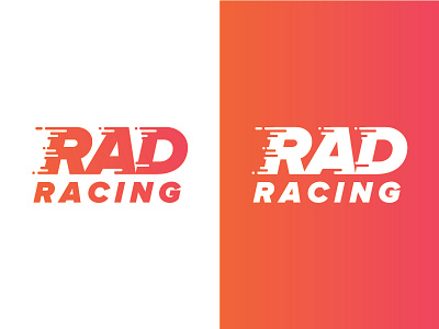 RAD Racing Logo 3 geometric gradient logo race racing rad