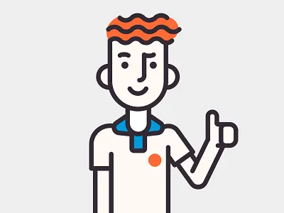 Inoberto character line art mascot vector