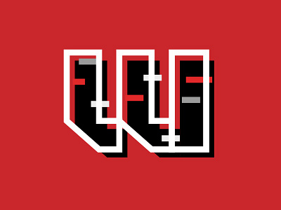 Random logo exploration block company digital digitalize identity logo random red tech w