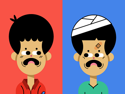 Kaneda....Tetsuo.... akira bandage character fanart iconic kaneda shapes simple tetsuo
