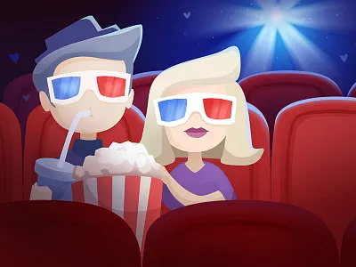 A Maze In Love - IOS Game 3d glasses boy cinema design flat game girl love