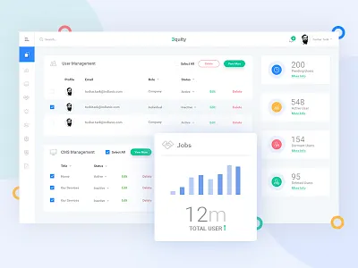 Dashboard (WIP) blue dashboard equity feed icons illustration interaction interface ios mobile social weather