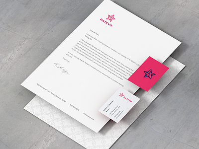 Ratevo Letterhead and Business card business card letterhead logo paper pattern star stationery