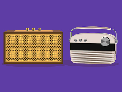 Retro Radio adobe stock art illustration music radio retro vector