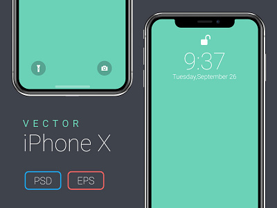 Vector iPhone X Mockup app apple eps free freebie iphone mockup psd smart object x