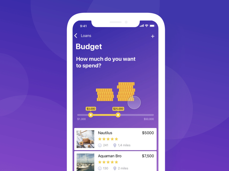 Price Range Slider animation app banking concept iphonex price principle sketch slider