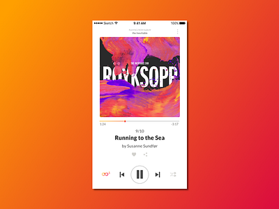 DailyUI 009 Music Player app dailyui dailyui009 music orange player röyksopp ui