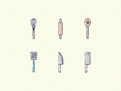 Kitchen Icons app concept dashboard design icon iconography illustration kitchen utensils logo ui vector