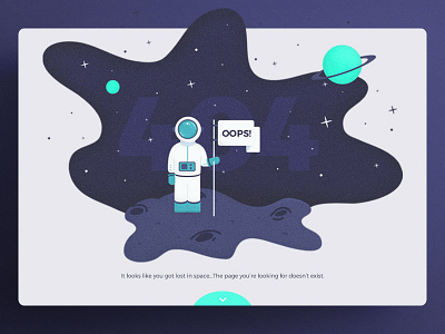 Space error 404 error error page illustration not found purple space spaceman ui ux web