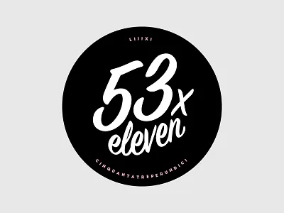 53x11 50s 53x11 branding cycling illustrator lettering logo logotype
