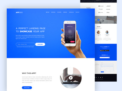 App Gro Landing Page app clean design interaction landing page ui ux