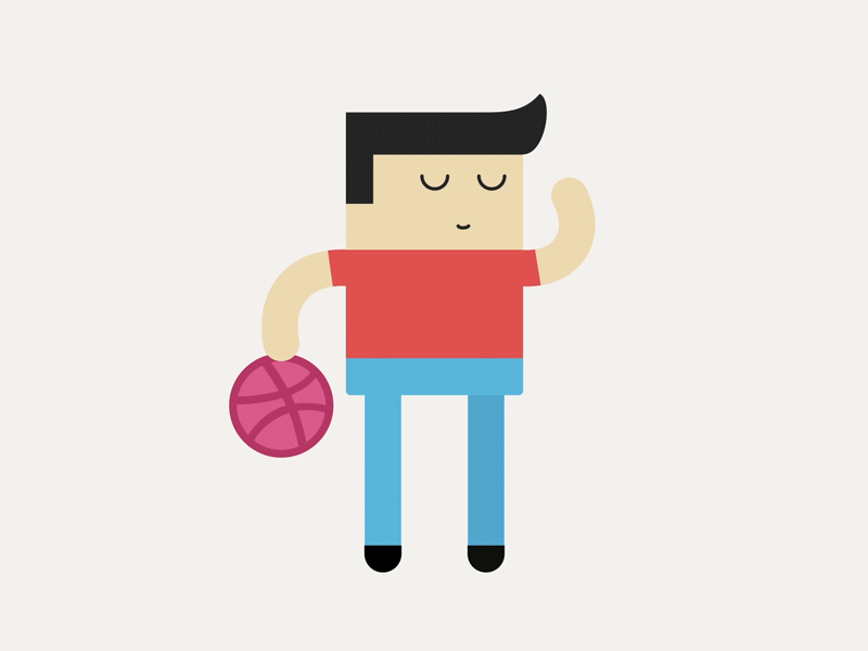 Hello Dribbblers! animation character debuts gif walk cycle