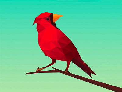 Low-poly bird bird flat geometric illustration low poly polygonal
