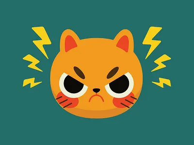 Angry Cat animal cat characterdesign illo illustration manekineko