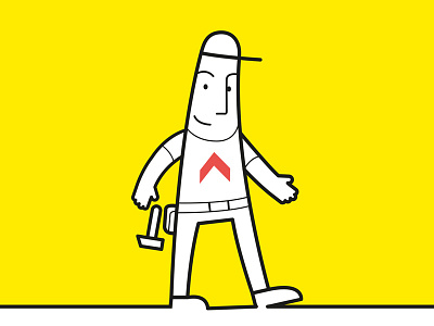 Mr Handyman brand characterdesign comic hero moodagency vector