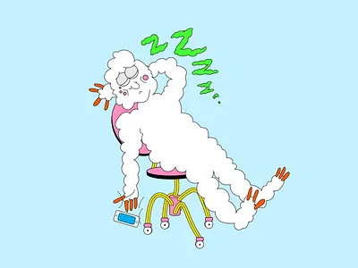 Me at 4pm on a Friday illustration weekday