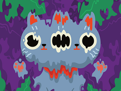 Maneki Neko Distorted animal cat characterdesign distort illo illustration manekineko